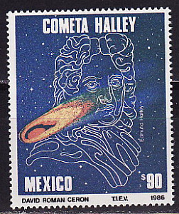 Мексика, 1986, Комета Галлея, 1 марка